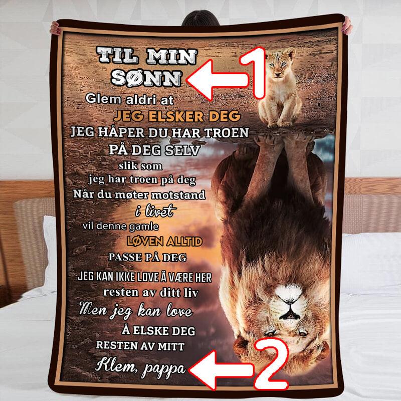 Teppe fra far til sønn - "Jeg er i deg" - Kosteppe