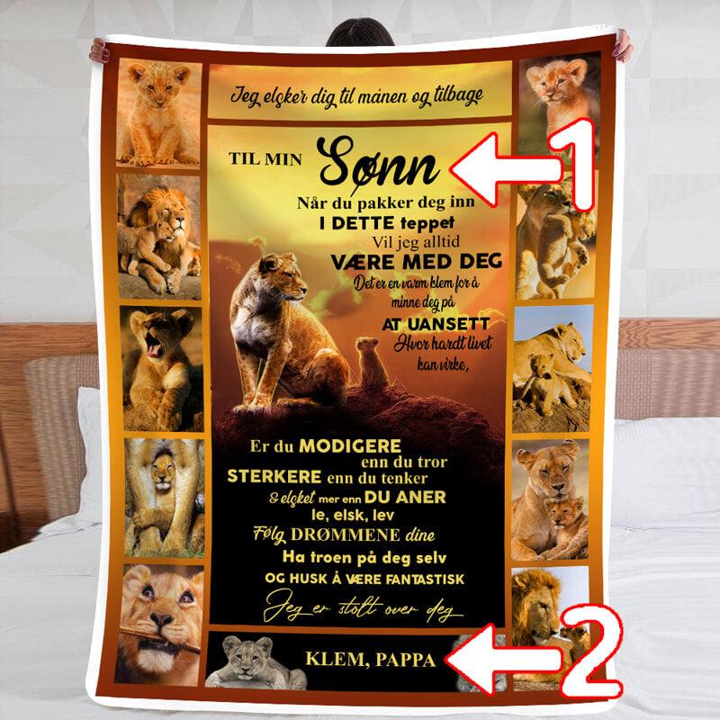 Teppe fra far til sønn - "Hvem du enn er, er du mitt barn!" - Kosteppe
