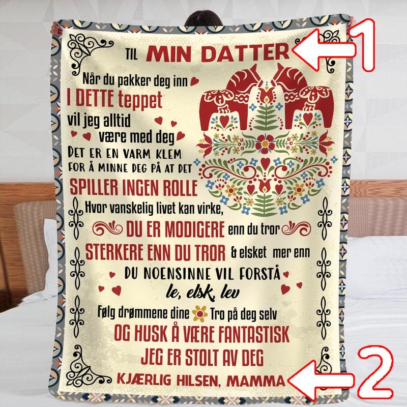 Teppe fra mor til datter - "Varmen fra hendene mine" - Kosteppe