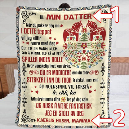 Teppe fra mor til datter - "Varmen fra hendene mine" - Kosteppe