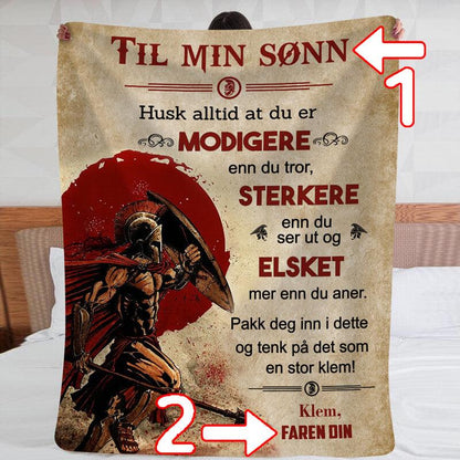 Teppe fra far til sønn - "Oppnå alltid målet ditt" - Kosteppe