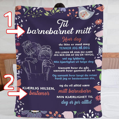 Teppe fra bestemor til barnebarn - "Skjønnheten i evig kjærlighet" - Kosteppe