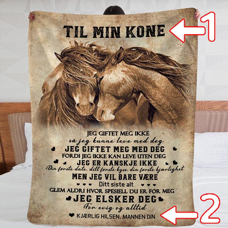 Teppe fra mann til kone - "Stol på meg" - Kosteppe