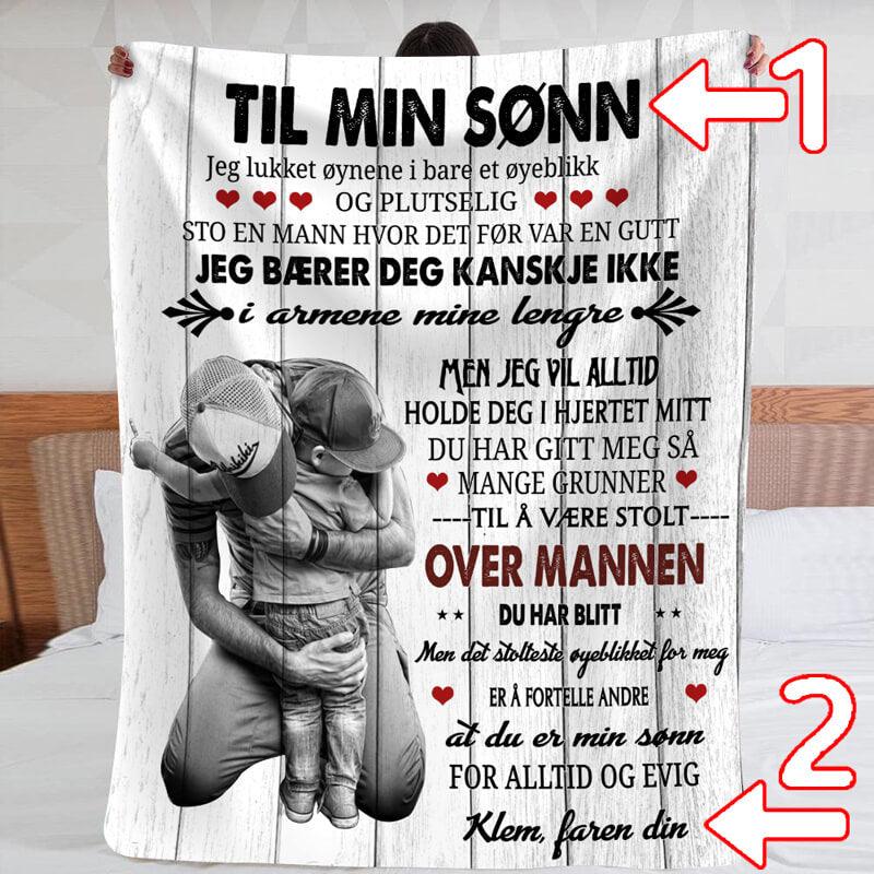 Teppe fra far til sønn - "Min lille gutt" - Kosteppe