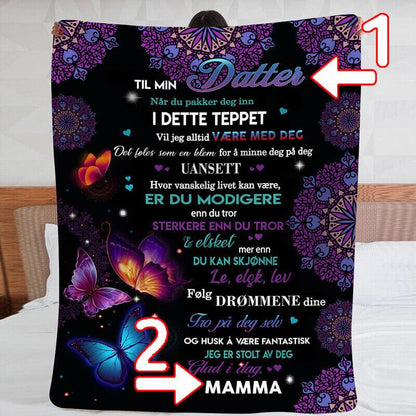 Teppe fra mor til datter - "Skjønnhet er i deg" - Kosteppe