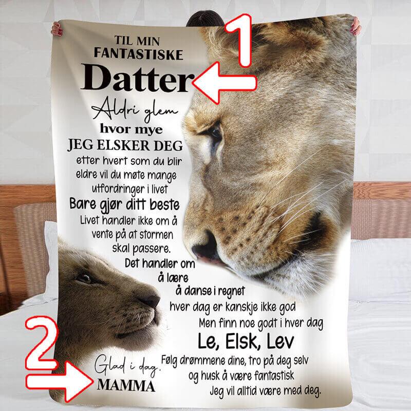 Teppe fra mor til datter - "Jeg er alltid med deg" - Kosteppe