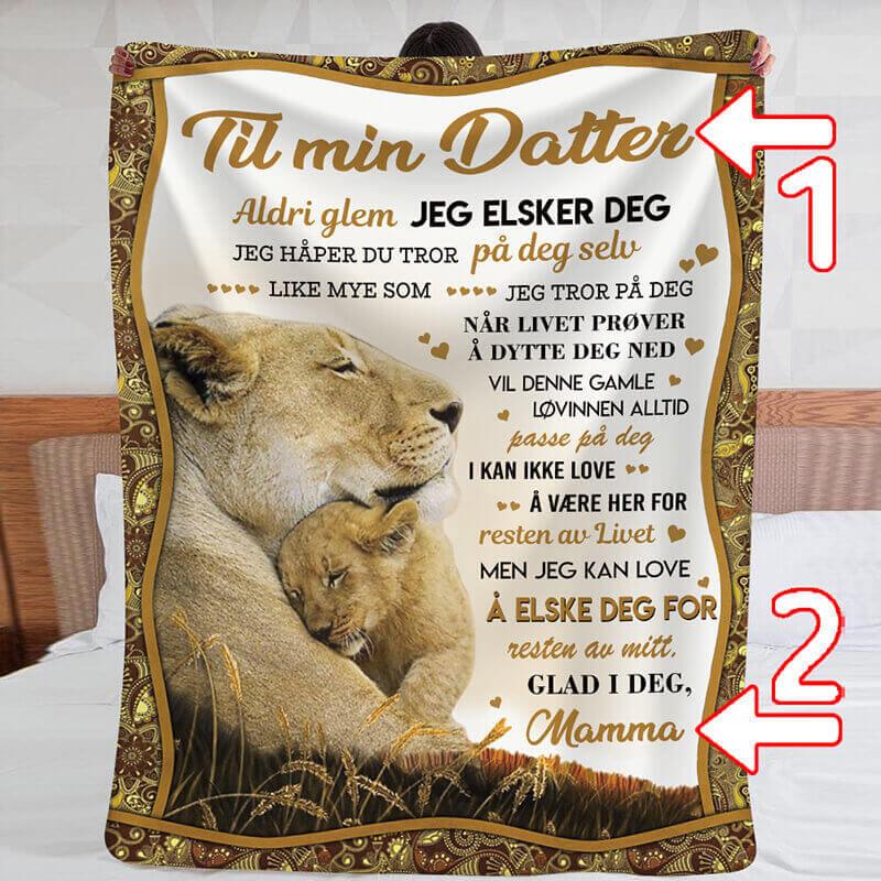 Teppe fra mor til datter - "Varmen fra en mors berøring" - Kosteppe