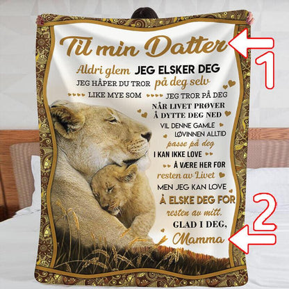 Teppe fra mor til datter - "Varmen fra en mors berøring" - Kosteppe