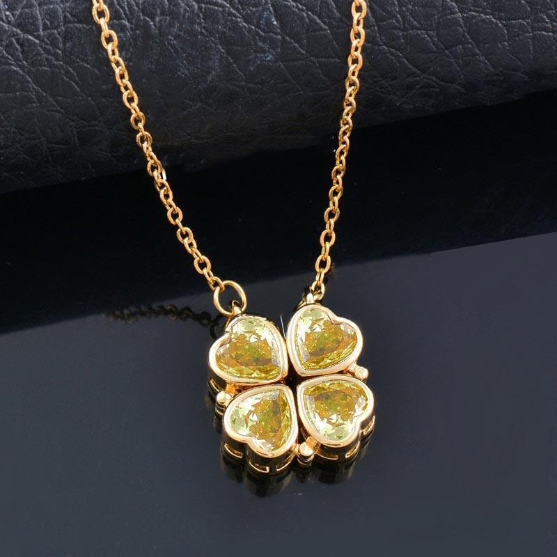 LUKSUS HALSKJEDE MED 4 HJERTER - Kosteppe