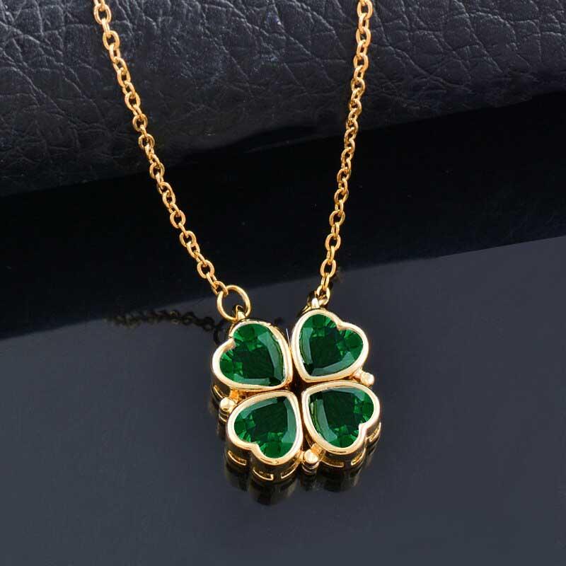 LUKSUS HALSKJEDE MED 4 HJERTER - Kosteppe