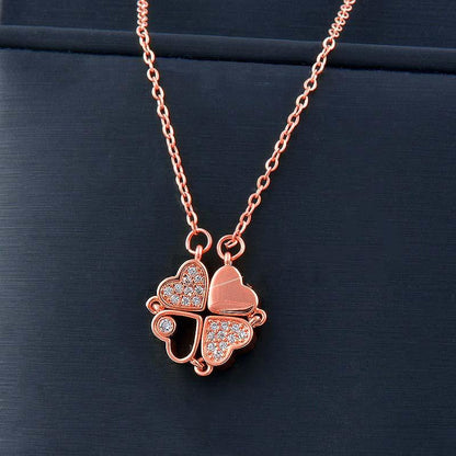 LUKSUS HALSKJEDE MED 4 HJERTER - Kosteppe