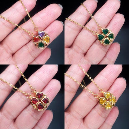 LUKSUS HALSKJEDE MED 4 HJERTER - Kosteppe