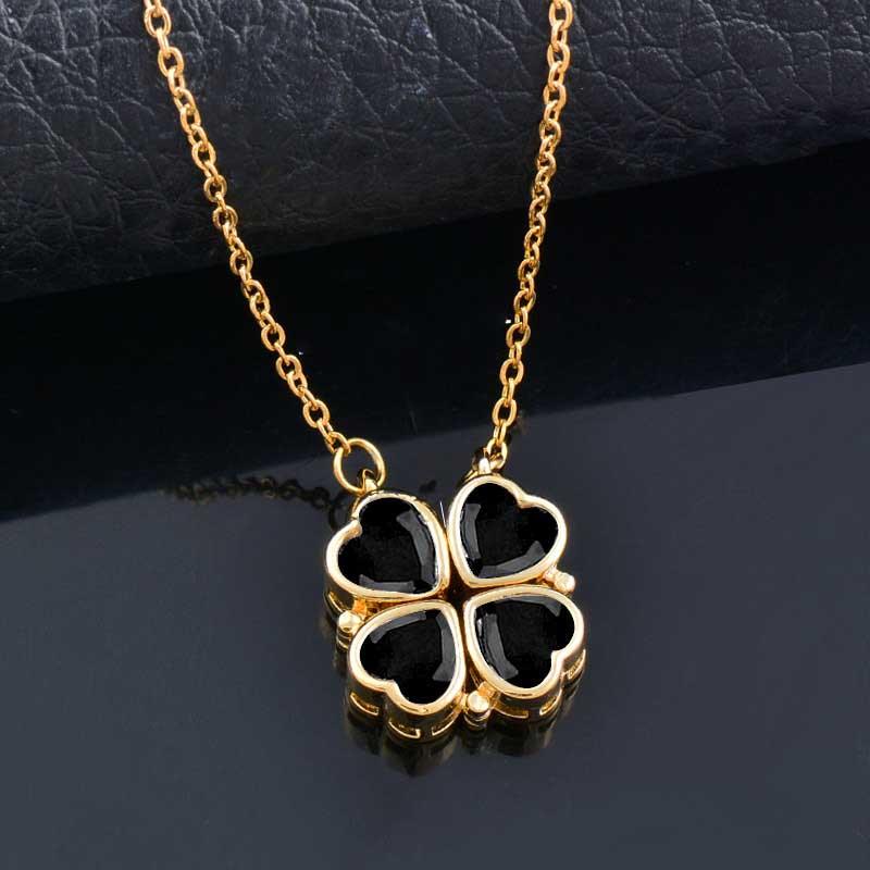 LUKSUS HALSKJEDE MED 4 HJERTER - Kosteppe