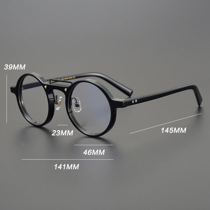 Vintage runde anti-blått lys lesebriller - Kosteppe