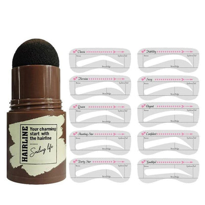 Perfekt stensil- og stempelsett for bryn - Kosteppe