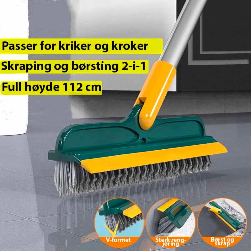 2 i 1 Gulvbørste (Børste + skrape) - Kosteppe