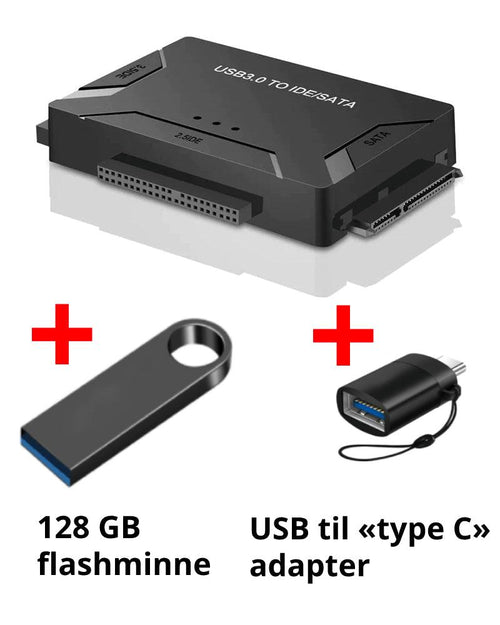 USB 3.0 til IDE/SATA-harddiskadapter Samlepakke - Kosteppe