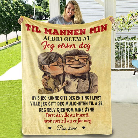 Teppe fra kone til mann - "Ekte kjærlighet" - Kosteppe