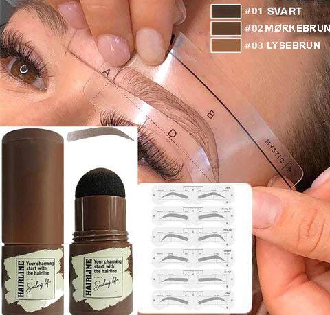 Perfekt stensil- og stempelsett for bryn - Kosteppe