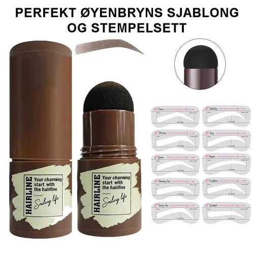 Perfekt stensil- og stempelsett for bryn - Kosteppe