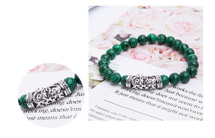 Kjøp 1 få 2! MALAKITT-STEIN ENERGI ARMBÅND - Kosteppe