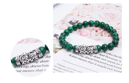 Kjøp 1 få 2! MALAKITT-STEIN ENERGI ARMBÅND - Kosteppe