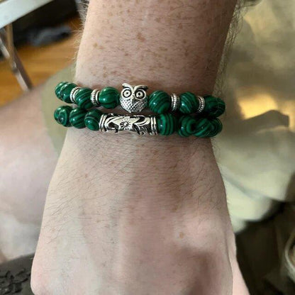 Kjøp 1 få 2! MALAKITT-STEIN ENERGI ARMBÅND - Kosteppe