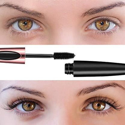 4D silkefiber svart vannfast mascara - Kosteppe