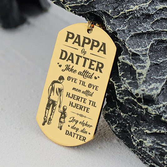 Vår felles styrke – Anheng gravert fra datter til far - Kosteppe