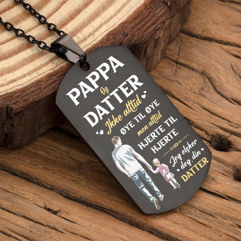 Vår felles styrke – Anheng gravert fra datter til far - Kosteppe