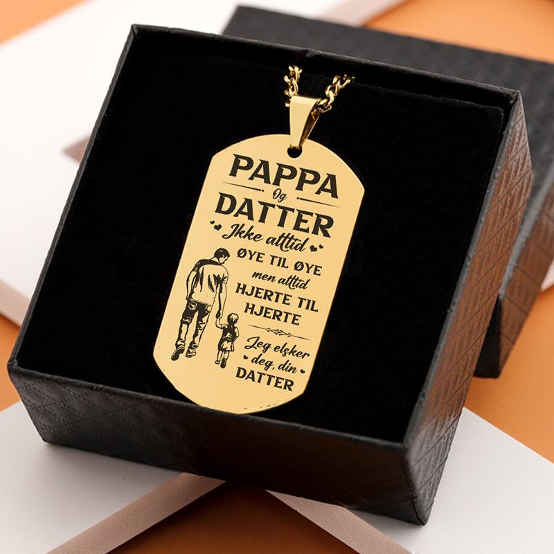 Vår felles styrke – Anheng gravert fra datter til far - Kosteppe