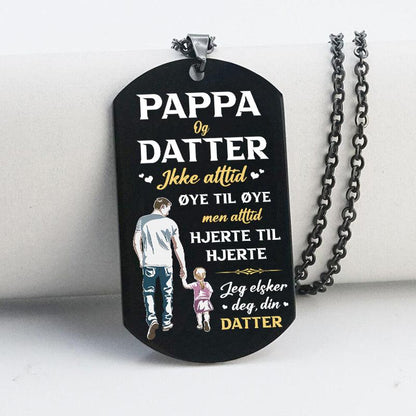 Vår felles styrke – Anheng gravert fra datter til far - Kosteppe