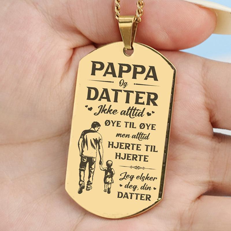 Vår felles styrke – Anheng gravert fra datter til far - Kosteppe