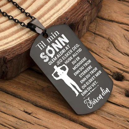 Anheng fra far til sønn - "Flotte stunder sammen" - Kosteppe