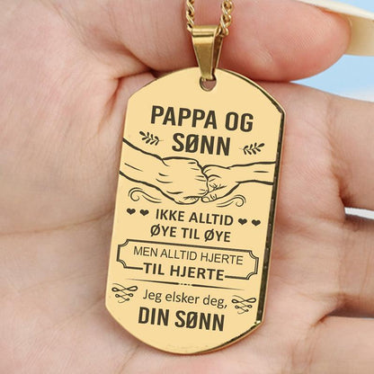 Varme i sjelen – Anheng gravert fra sønn til far - Kosteppe