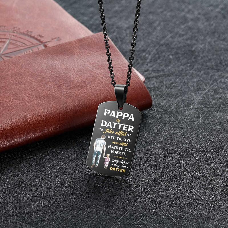 Vår felles styrke – Anheng gravert fra datter til far - Kosteppe