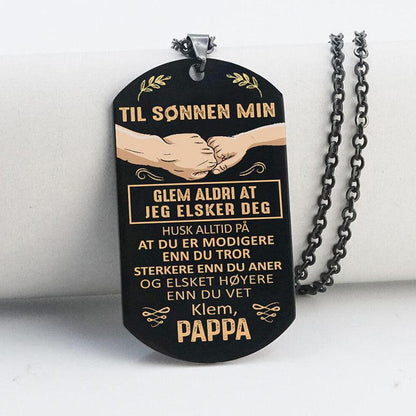 Anheng fra far til sønn - "Jeg er stolt av deg" - Kosteppe