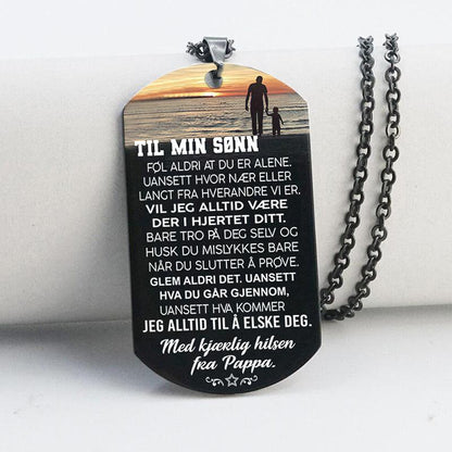 Anheng fra far til sønn - "Min støtte" - Kosteppe