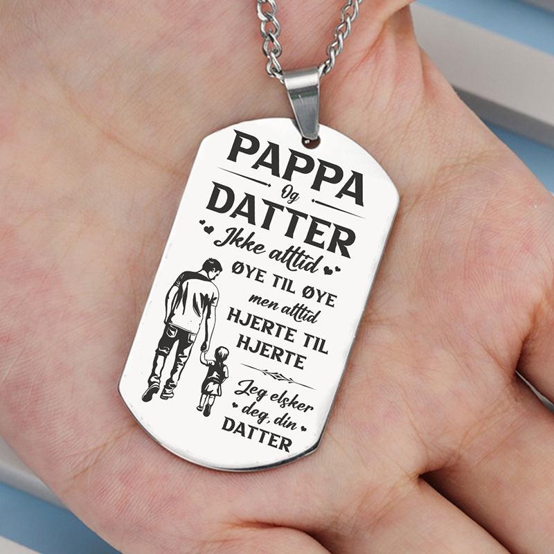 Vår felles styrke – Anheng gravert fra datter til far - Kosteppe