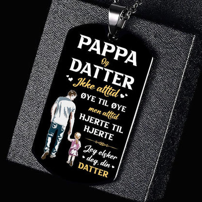 Vår felles styrke – Anheng gravert fra datter til far - Kosteppe