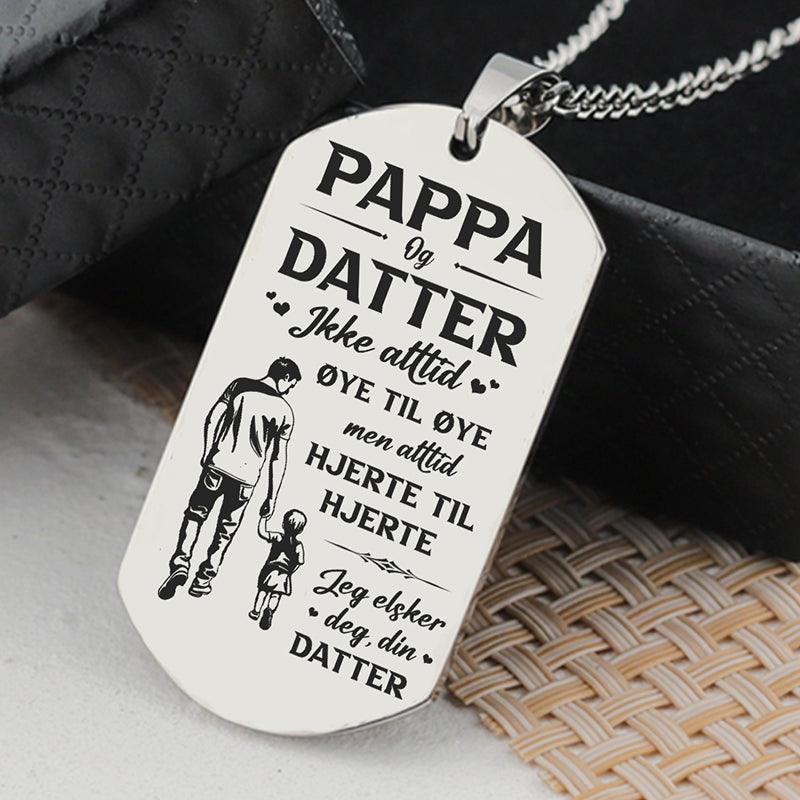 Vår felles styrke – Anheng gravert fra datter til far - Kosteppe
