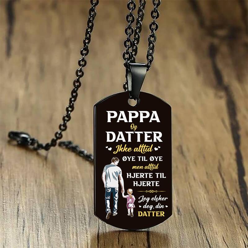 Vår felles styrke – Anheng gravert fra datter til far - Kosteppe