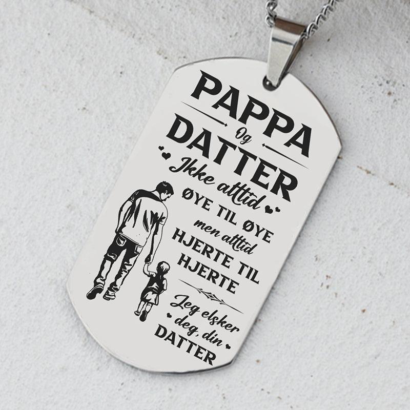 Vår felles styrke – Anheng gravert fra datter til far - Kosteppe