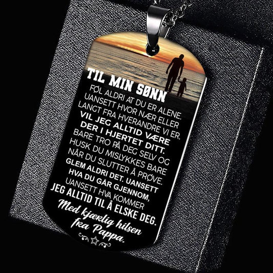 Anheng fra far til sønn - "Min støtte" - Kosteppe