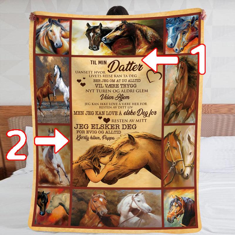 Teppe fra far til datter - "Lojalitet til kjærlighet" - Kosteppe