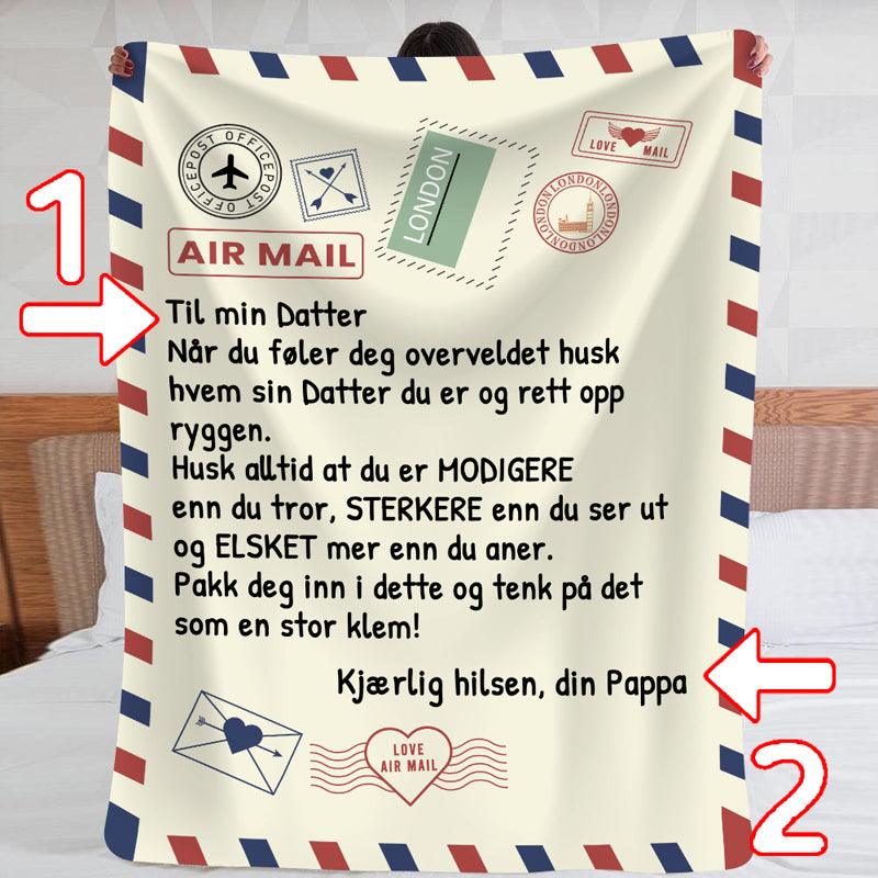 Teppe fra far til datter - "Kjærlighetsbrev" - Kosteppe