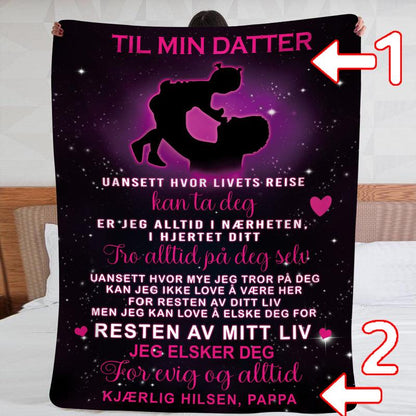 Teppe fra far til datter - "Du er mitt mirakel" - Kosteppe