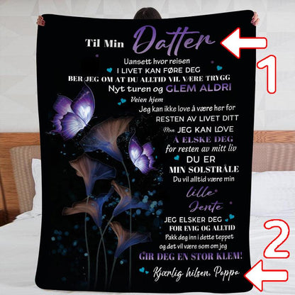 Teppe fra far til datter - "Den magiske skjønnheten til flygende kjærlighet" - Kosteppe