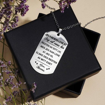 Meningen min med livet - Hjerteanheng med inngravering fra mor til barn - Kosteppe