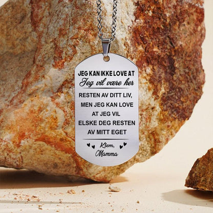 Meningen min med livet - Hjerteanheng med inngravering fra mor til barn - Kosteppe